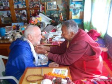 Lama Geshi providing a blessing for Alan