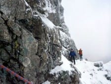 Alan on the eastern traverse on Ben Nevis Alan on the eastern traverse on Ben Nevis