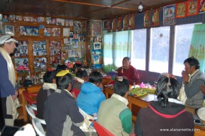 Lama Geshe Blessing the Sherpas