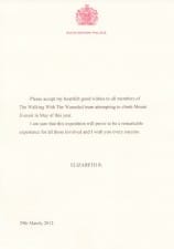 HRH Letter to Walking with the Wounded HRH Letter to Walking with the Wounded