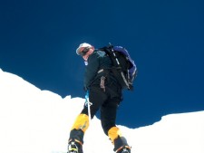 Alan Climbing the Khumbu Icefall in 2002