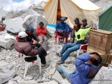 Sherpas at Everest Camp 2