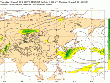 Mean sea level pressure, wind speed at 850 hPa and geopotential 500 hPa, temperature at 850 hPa