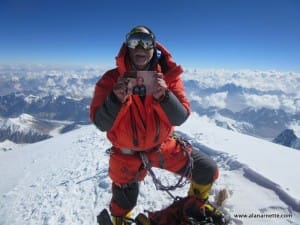 Alan and Ida on the sumit of K2, July 27, 2014