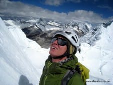 Samuli, “Sammy”, Mansikka, on Alpamayo in 2012