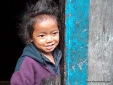 Love that hair! Young lady in the Khumbu,