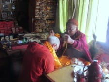 Kami with Alan recieving a blessing from Lama Geshi