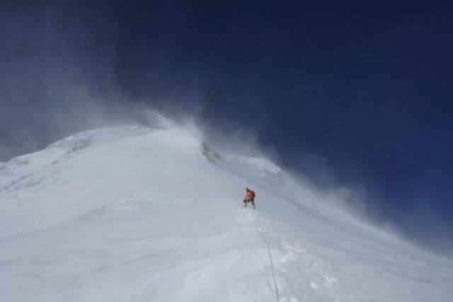 Dhaulagiri 2017 high winds. courtesy of Peter Hamor