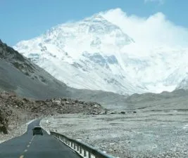 Paved road to Everest Base Camp in China. courtesy of Adventure Peaks