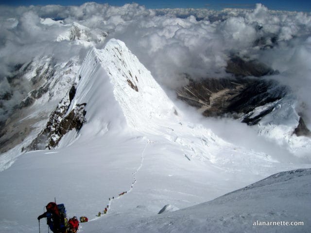 Between Camp 3 and Camp 4 in 2013. ©alanarnette