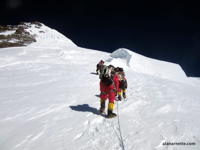 Leaving C3 for C4 on K2 in 2014. by Alan Arnette