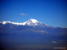 First View of Aconcagua - snowy and tall