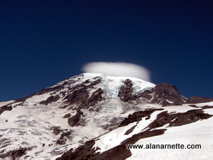 Lenticular clods forming over the summit