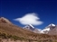 A lenticular cloud forming over Aconcagua