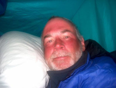 Alan in the Medical tent at Base Camp