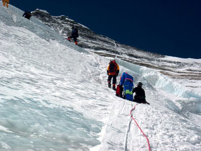 Climbing the Lhotse face