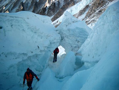 Ice arch in the Khumbu Icefall