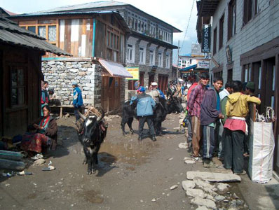 Street in Lukla Nepal