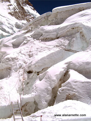 Climbing the Icefall in 2003