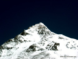 Everest Summit Pyramid viewed from South Col in 2002