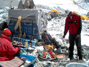 Camp 2 from the Lhotse Face