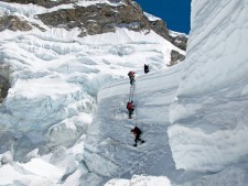 Last ladder of the Khumbu icefall