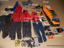 Gear for Mt. Vinson