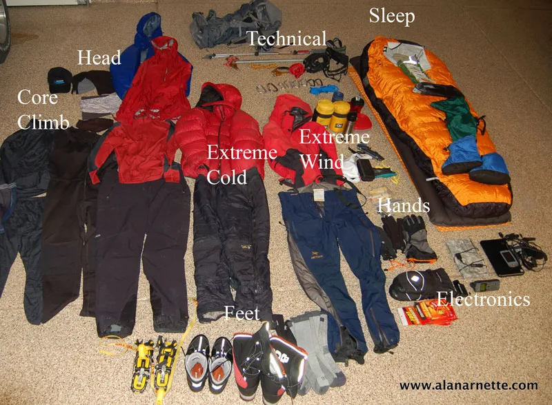 Gear for Mt. Vinson