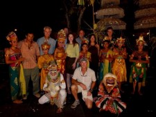 The MT team with a local Balinese Dance group at dinner