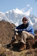 Alan trekking to Everest