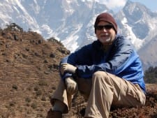 Alan trekking to Everest