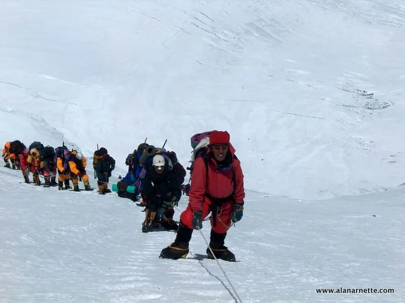 Sherpas on the Lhotse Face