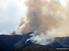 Fire just outside Ft. Collins city limits west of Horsetooth Reservoir. Heavy water and fire retardant drops all day to protect surrounding homes seemed to have stopped this flare up but main fire is moving north. June 11 5PM