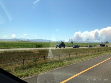 Smoke from I-25 on Sunday afternoon June 10, 8000 acres