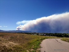 Smoke from I-25 on Sunday afternoon June 10, 8000 acres