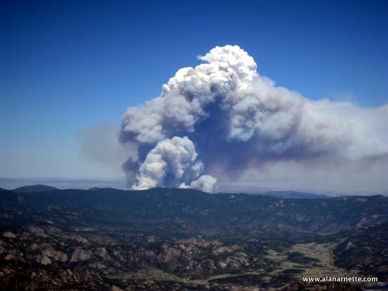 First plume as seen from Longs Peak on June 9 about 10AM