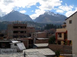 Rooftop view in Huaraz