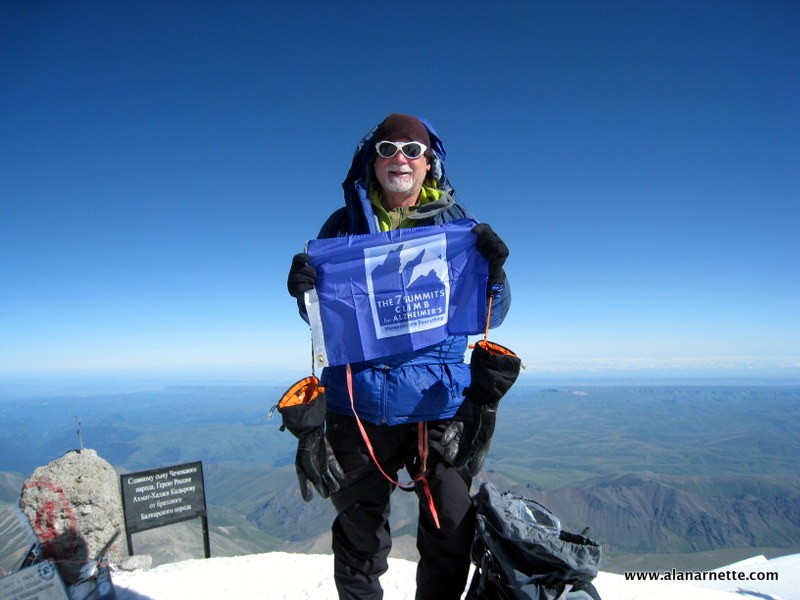 Alan on the summit Mt. Elbrus