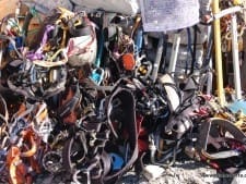 Gear to be blessed at the puja.