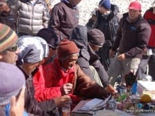 Lama performing the puja.