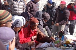 Lama performing the puja.