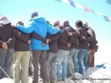 Dancing at the end of the puja