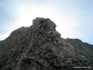 Alan Climbing Little Bear West Ridge