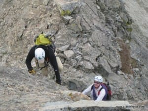 Barry and Tom Climbing Little Bear West Ridge