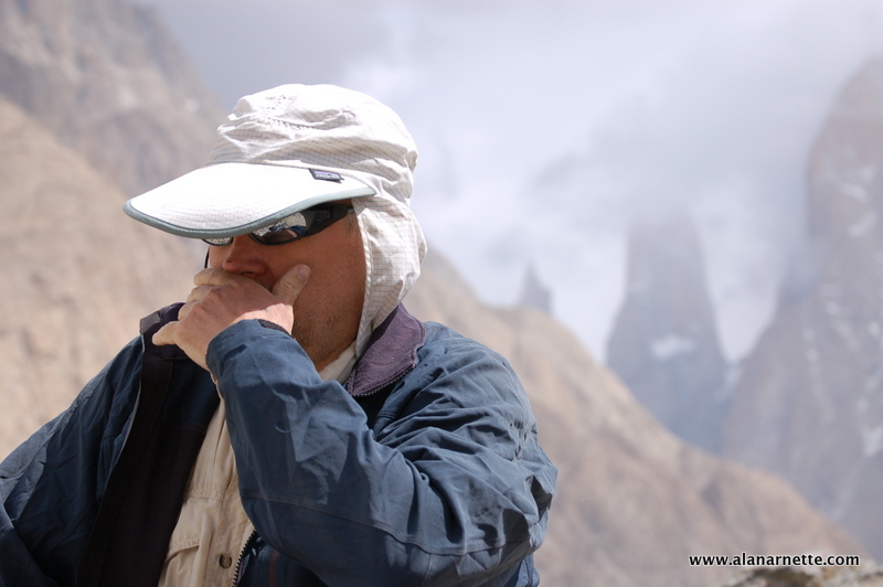 Alan sick in the Karakorum