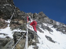 Climbing the Black Pyramid on K2