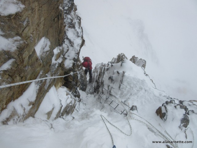 Down Climbing K2 Houses Chimney in 2014