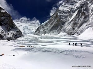 Camp 1 at 19,500' in the Western Cwm