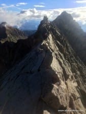 Jim playing on the Knife Edge ridge