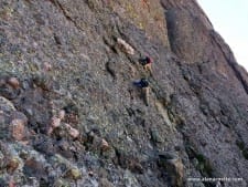 Andy and friend gingerly making their way across another Class 4 barrier